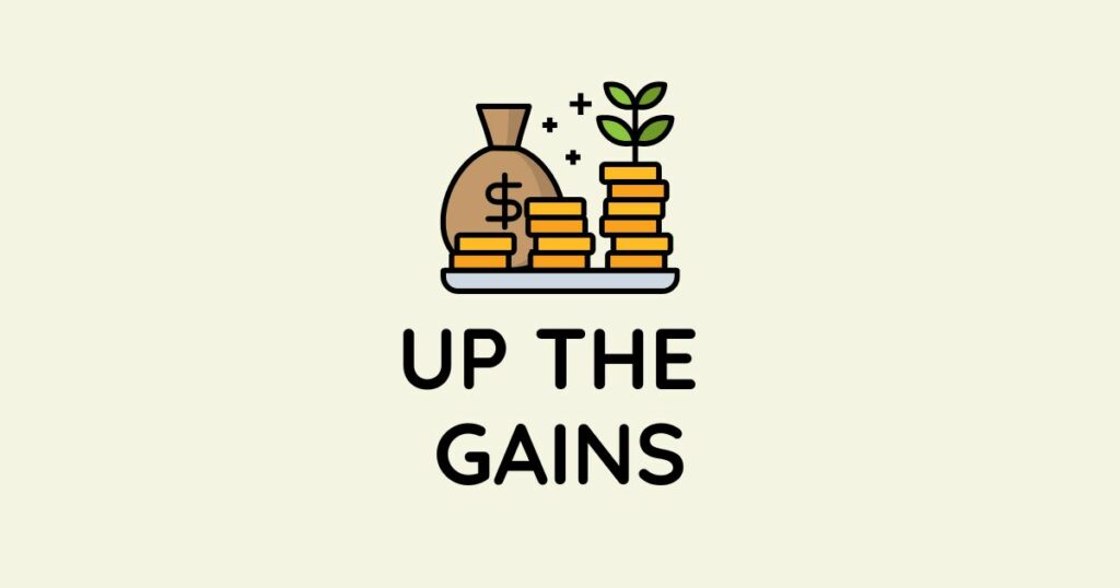 up the gains social banner