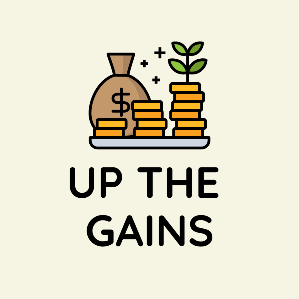 up the gains money made simple logo