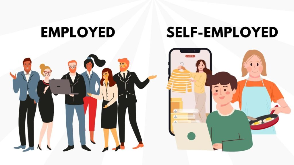 employed vs self-employed