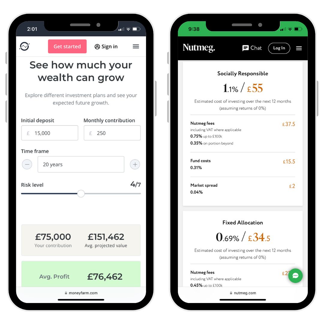 Moneyfarm vs Nutmeg Which Investing App is Better? Up the Gains